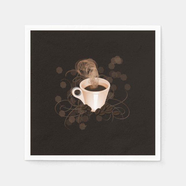 Kaffe Kopp med lack och bönor Pappersservett (Framsidan)