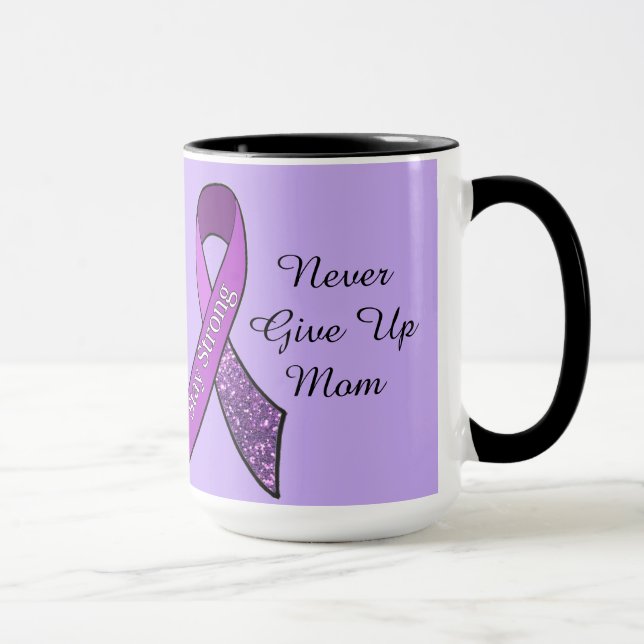 Kaffe kopp med lila band för Fibromyalgi medvetenh (Höger)