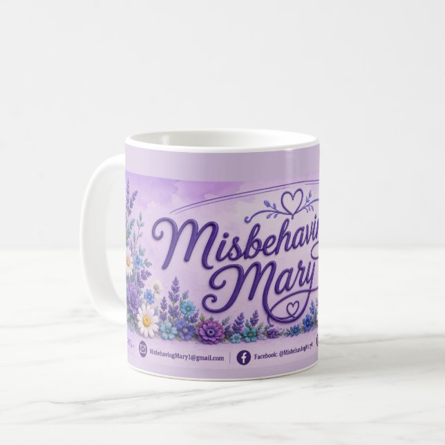 Kaffe kopp med Mary som uppför sig illa (Framsida vänster)