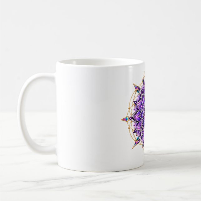 Kaffe kopp med orkidé geometri öga (Vänster)