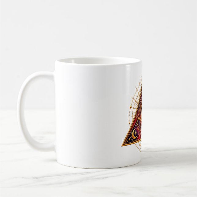 Kaffe kopp med röda vakande ögat (Vänster)