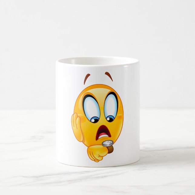 Kaffe kopp med stressad Emoji (Skapare uppladdad)