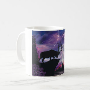Kaffe kopp med tjur älg