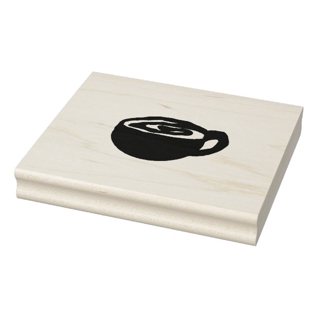 Kaffe kopp med virvel gummistämpel stämpel (Stämpel)