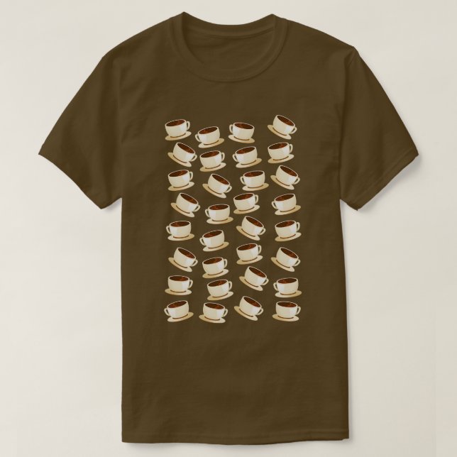 Kaffe Kopp mönster T Shirt (Design framsida)