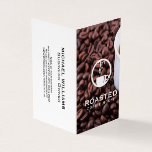 Kaffe Kopp och bönor Visitkort