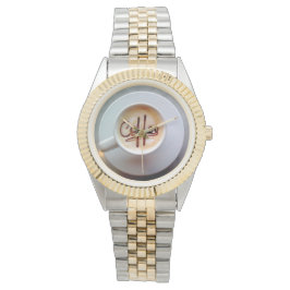 Kaffe kopp och saucer latte-kaffe mugg armbandsur