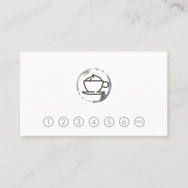 Kaffe Kopp och Slagit streck Visitkort (Framsida)