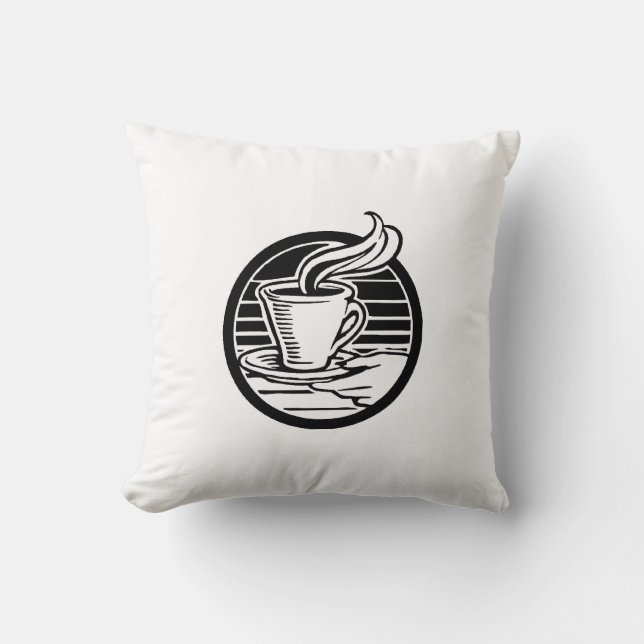 Kaffe Kopp Pillow-Anpassade Kudde (Framsida)