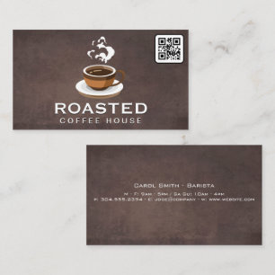 Kaffe Kopp QR-kod Visitkort