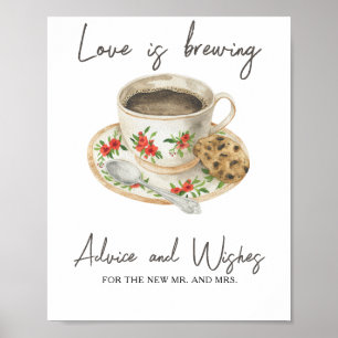 Kaffe kopp - Råd och Önskemål för Newlyweds Poster