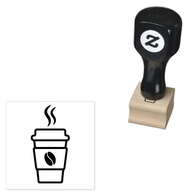 Kaffe Kopp Silhouette Stämpel (Stämplad)