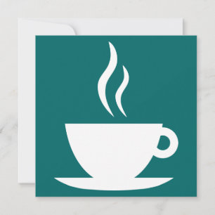 kaffe kopp silhuette inbjudningar