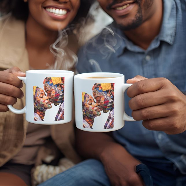 Kaffe kopp som firar konsten att sydda täcken (Skapare uppladdad)