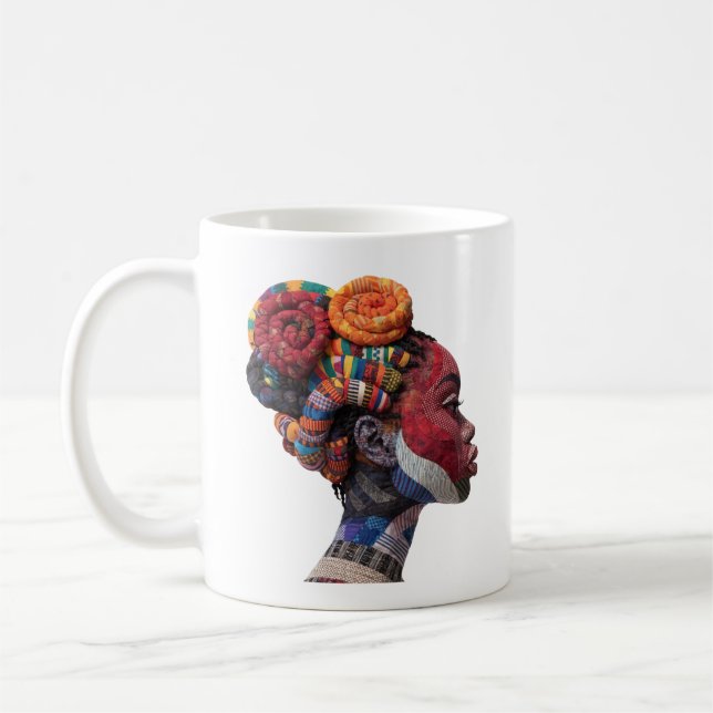 Kaffe kopp som firar kvinnliga quiltare (Vänster)
