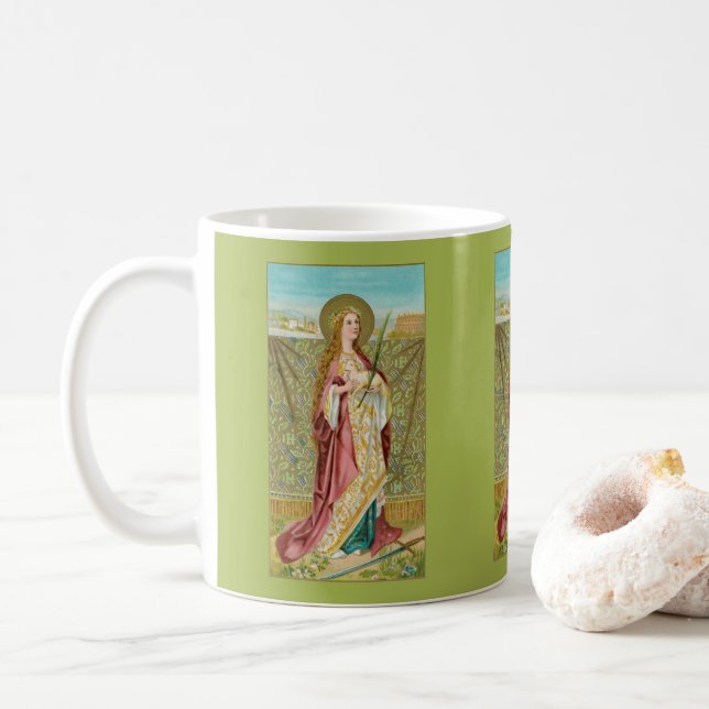 Kaffe kopp St. Agnes av Rom (BC 01) 3 (Med munk)