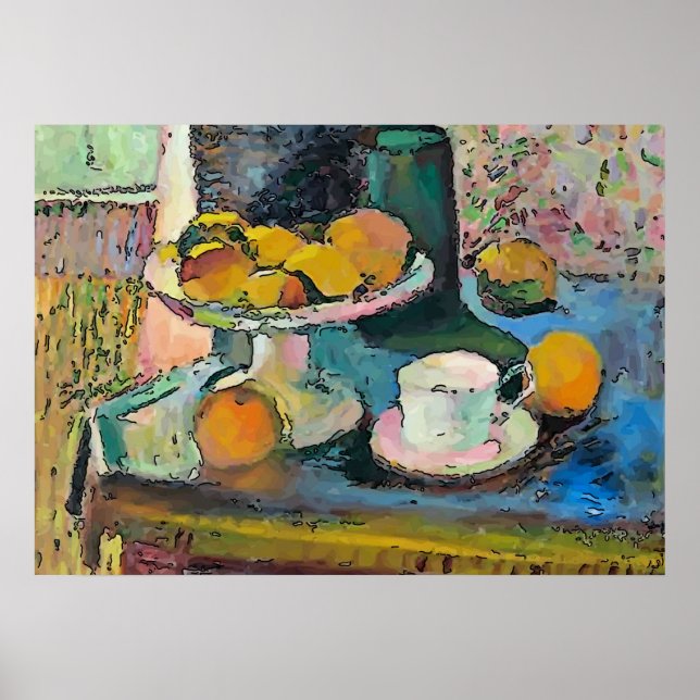 Kaffe Kopp still Life, lägg till text, poster (Framsidan)