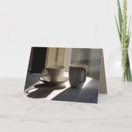 Kaffe koppar av vänskap kort