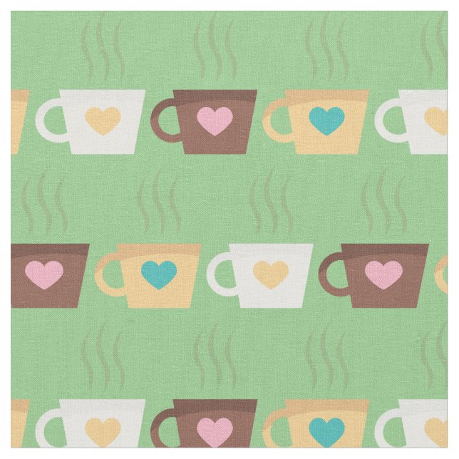 Kaffe koppar Barista Cute Cafe Food Beverage Tyg (Närbild)