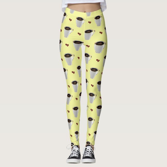 KAFFE KOPPAR & BEANS LEGGINGS (Framsida)