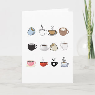 Kaffe koppar Designer Mönster Kort