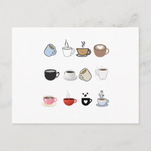 Kaffe koppar Designer Mönster Vykort