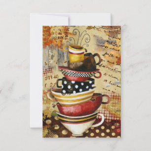 Kaffe koppar Divine Greeting Card Kort