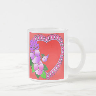KAFFE KOPPAR FÖR VALENTINES DAY - FRYST GLAS KOPP