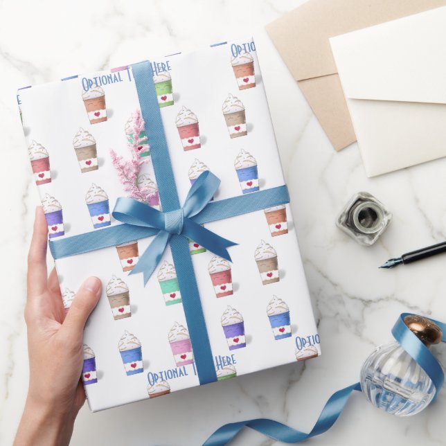 KAFFE KOPPAR i FULLT FÄRG Presentpapper (Gifting)