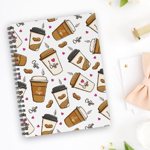 Kaffe koppar, kaffebönor, kaffe, Älskare, örter Anteckningsbok