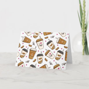 Kaffe koppar, kaffebönor, kaffe, Älskare, örter Kort