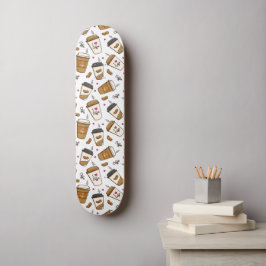 Kaffe koppar, kaffebönor, kaffe, Älskare, örter Mini Skateboard Bräda 18,5 Cm