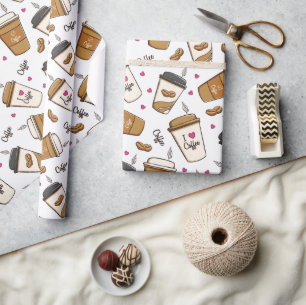Kaffe koppar, kaffebönor, kaffe, Älskare, örter Presentpapper