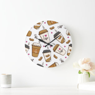 Kaffe koppar, kaffebönor, kaffe, Älskare, örter Stor Klocka