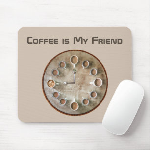 Kaffe koppar klocka musmatta