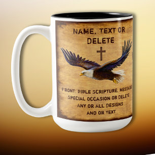 Kaffe koppar med Bibelverser. Majestic, Eagle Mugg