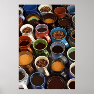 kaffe koppar poster
