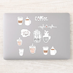 Kaffe koppar Sticker Lakan Klistermärken