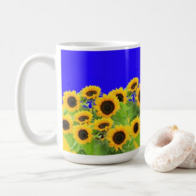 Kaffe koppar Ukrainas Flagga Färg (Med munk)