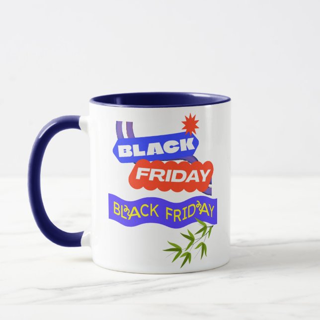 "Kaffe & Korg – Black Friday-hysteri" Mugg (Vänster)