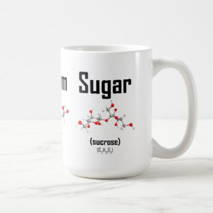 Kaffe-, kräm- och sockermolekylmugg kaffemugg