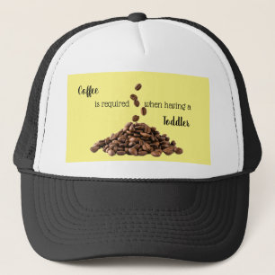 Kaffe krävs när man har en småbarn-hatt keps