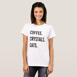 Kaffe kristaller, katter t-shirt