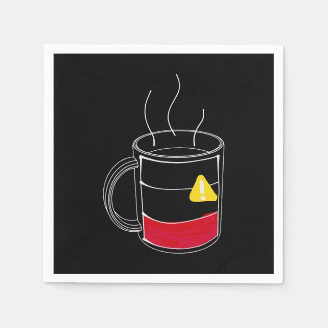 Kaffe Kritiskt lågt Pappersservett (Framsidan)