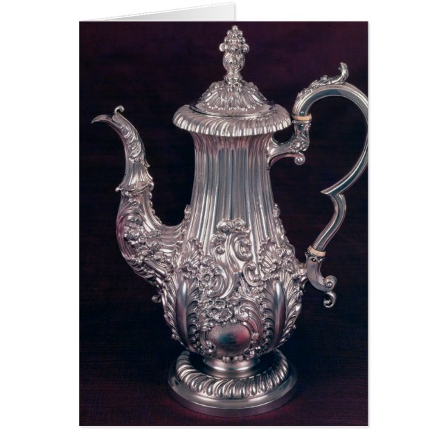 Kaffe-kruka av John Watson, Sheffield, 1818 Hälsningskort (Framsidan)