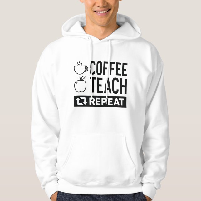 Kaffe Lär Upprepa Hoodie (Framsida)