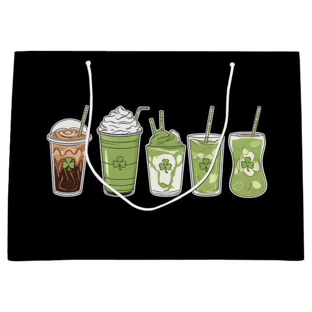 Kaffe Latte Grön Söt Irländsk St Patrick's Day (Framsidan)
