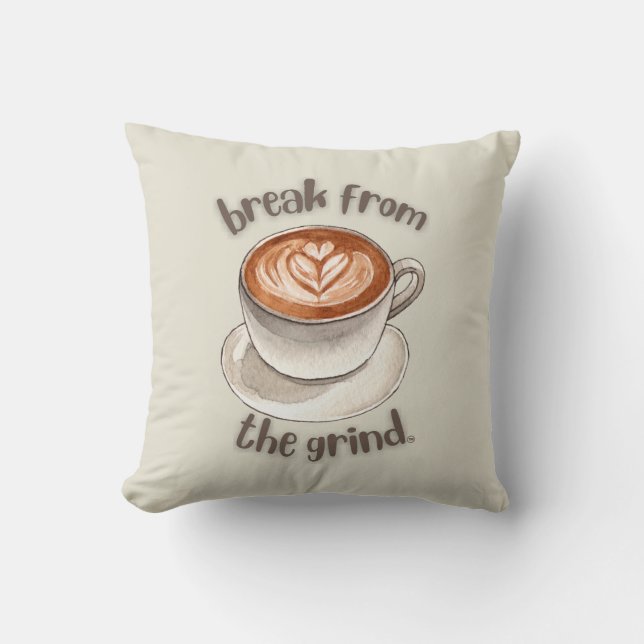 Kaffe Latte Kudde (Framsida)
