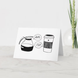 Kaffe Latte Valentines Kärlek Helgkort