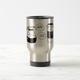 Kaffe Latte Valentines Kärlek Resemugg